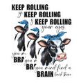 (3 Pack) Sarcastic Cow Decals - Funny Animal Sayings - Rolling Eyes Laptop Decal - 3 Inches On Longest Side - Easy Peel & Apply - Made in USA - 3MCS8573