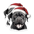 (2 Pack) Cane Corso Christmas Magnets - Santa Dog Holiday Decor - Pet Lover Fridge Accessories - 5 Inches On Longest Side - Thick Durable Magnet - Made in USA - MAG28434