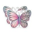 (2 Pack) Butterfly Affirmation Magnets - Inspirational Quote - Self Love Decor for Growth - 5 Inches On Longest Side - Thick Durable Magnet - Made in USA - MAG36793