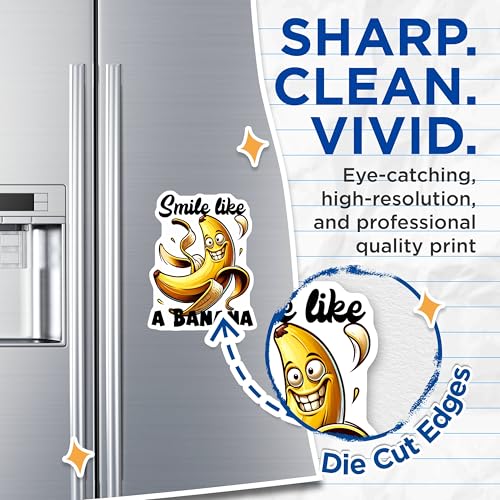 (2 Pack) Smile Like A Baa Magnets Magnets - Funny Kitchen Decor - 5" On Longest Side - Made in USA - Sticks to Refrigerators & Metal Surfaces - MAG8796