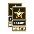(2 Pack) US Army Daughter Magnets - United States Army Military - 5" On Longest Side - Premium Magnet - for Cars, Refrigerators, Toolboxes - Made in USA - MAG1180