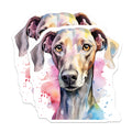 (2 Pack) Watercolor Dog Magnets - Weimaraner Art Decor - Pet Lover Fridge Locker - 5 Inches On Longest Side - Thick Durable Magnet - Made in USA - MAG29397