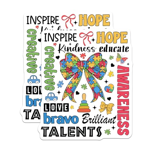 (2 Pack) Inspirational Quotes Magnet - Puzzle Piece Design - Support and Kindness Decor - 5" On Longest Side - Sticks to Smooth Flat Surfaces - Made in USA - MAG9577