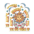 (2 Pack) Celestial Sun Moon Magnets - Boho Fridge Aesthetic Decor - Ain't Going Down Quote - Hippie Home Art - 5 Inches On Longest Side - Thick Durable Magnet - Made in USA - MAG37004