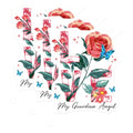 (3 Pack) Love Guardian Angel Decals - Butterfly Flower Decor - Rose Design Decals - 3 Inches On Longest Side - Easy Peel & Apply - Made in USA - 3MCS4899