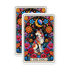 (2 Pack) Dog Flower Magnets - Cosmic Dog Magnets - Bohemian Art Magnets - Vibrant Dog Illustration Magnets - 5" On Longest Side - for Cars, Fridges, Toolboxes - Made in USA - MAG4452