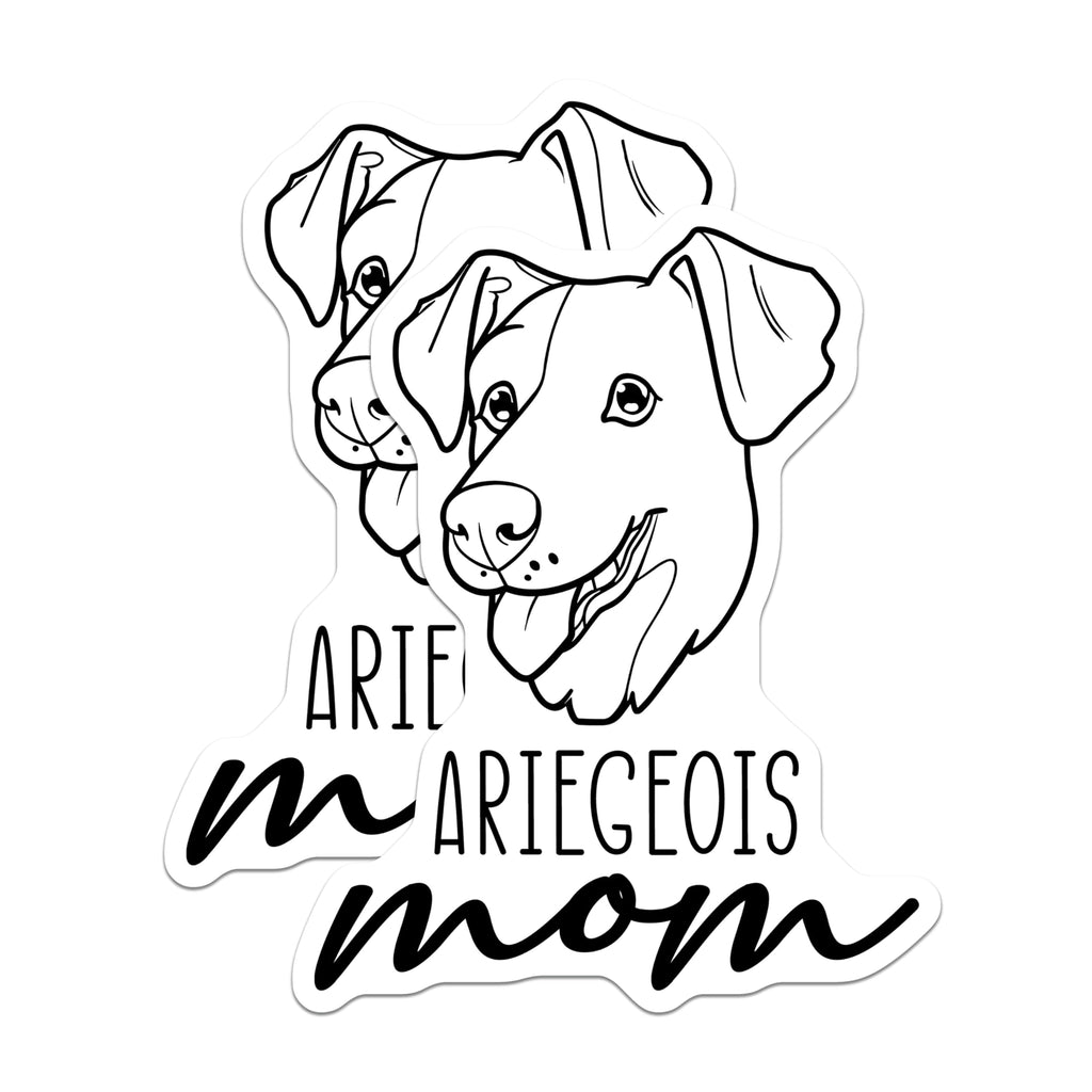 (2 Pack) Ariegeois Mom Magnets - Dog Breed Lover - Pet Owner Refrigerator Decor - 5 Inches On Longest Side - Thick Durable Magnet - Made in USA - MAG27037