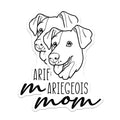 (2 Pack) Ariegeois Mom Magnets - Dog Breed Lover - Pet Owner Refrigerator Decor - 5 Inches On Longest Side - Thick Durable Magnet - Made in USA - MAG27037