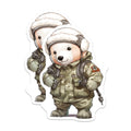 (2 Pack) Military Bear Magnets - Camo Bear Art - Unique Fridge Decor - 5" On Longest Side - Premium Magnet - for Cars, Refrigerators, Toolboxes, Lockers - Made in USA - MAG16867