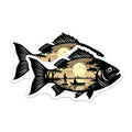 (2 Pack) Fish Silhouette Magnets - Sunset Fishing Scene - Outdoor Angler Refrigerator Decoration - 5 Inches On Longest Side - Thick Durable Magnet - Made in USA - MAG22131