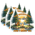(3 Pack) Mountains are Calling Decals - Camping Adventure - Outdoor Decal - 3 Inches On Longest Side - Easy Peel & Apply - Made in USA - 3MCS2049
