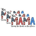 (3 Pack) Patriotic Mama Decals - American Flag - Heart on Sleeve - 3 Inches On Longest Side - Easy Peel & Apply - Made in USA - 3MCS6202