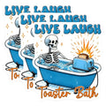 (3 Pack) Skeleton Decals - Toaster Bath - Live Laugh Laptop Decals - 3 Inches On Longest Side - Easy Peel & Apply - Made in USA - 3MCS8540