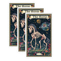 (3 Pack) Skeleton Horse Decals - Tarot Card Inspired - Spooky Halloween - 3 Inches On Longest Side - Easy Peel & Apply - Made in USA - 3MCS2487