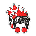 (2 Pack) Messy Bun Magnets - Red Crown - Star Glasses Cute Stickers - 5" On Longest Side - Premium Magnet - for Cars, Refrigerators, Toolboxes, Lockers - Made in USA - MAG18885