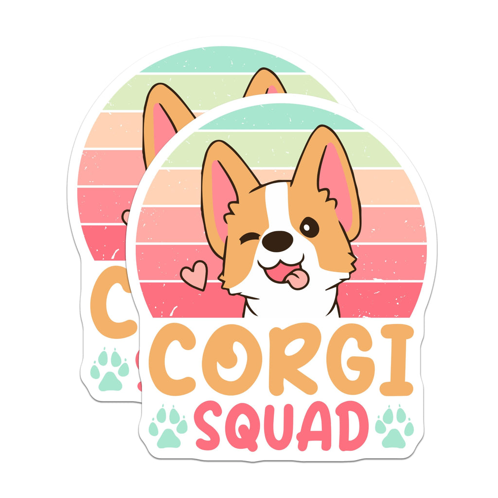 (2 Pack) Corgi Squad Magnets - Cute Dog Breed - Refrigerator Magnets - 5" On Longest Side - Premium Magnet - for Cars, Refrigerators, Toolboxes, Lockers - Made in USA - MAG18766