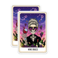 (2 Pack) Wine Oracle Magnets - Skeleton Sommelier Art - Grapes and Wine Decor - 5" On Longest Side - Premium Magnet - for Cars, Refrigerators, Toolboxes, Lockers - Made in USA - MAG16200