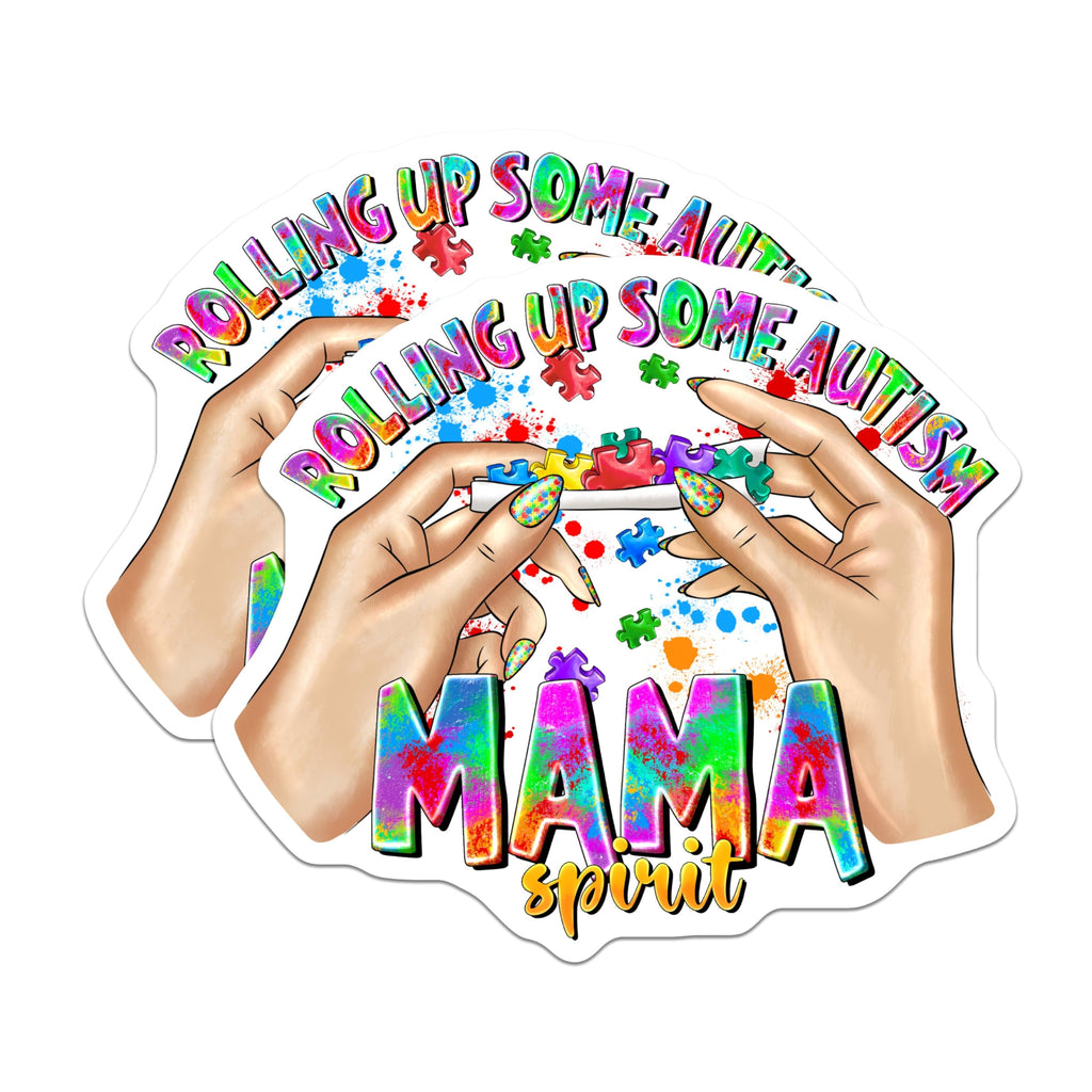 (2 Pack) Autism Mama Magnets - Neurodiversity Advocate - Special Needs Parent Support - Awareness Refrigerator Decal - 5 Inches On Longest Side - Thick Durable Magnet - Made in USA - MAG25662