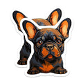 (2 Pack) Adorable French Bulldog Stickers - Cute Puppy Stickers - Animal Lover Stickers for Laptop or Water Bottle - 5" On Longest Side - Sticks to Smooth Flat Surfaces - Made in USA - BMCS3944