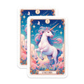 (2 Pack) Unicorn Magnets - Fantasy Creature Art - Magical Tarot Decor - 5 Inches On Longest Side - Thick Durable Magnet - Made in USA - MAG22314