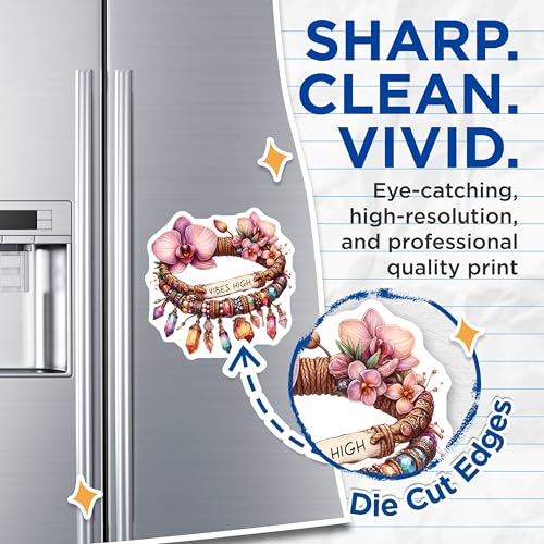 (2 Pack) Vibes High Magnets Magnets - Boho Decor - 5" On Longest Side - Made in USA - Sticks to Refrigerators & Metal Surfaces - MAG8838
