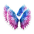 (2 Pack) Angel Wings Stickers - Colorful Wings Art - Inspirational Sticker Decal - 5" On Longest Side - Sticks to Smooth Flat Surfaces - Made in USA - BMCS6494