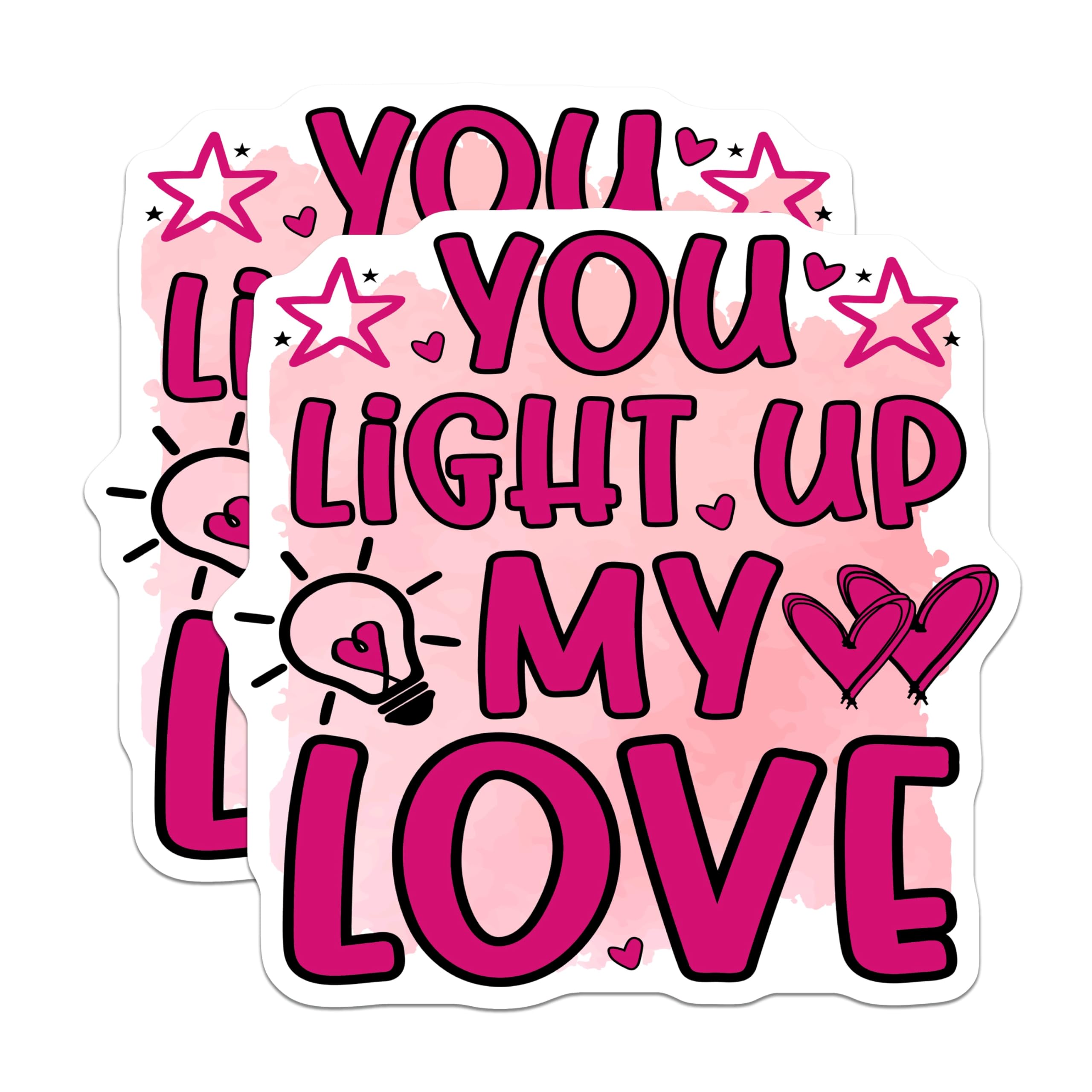 (2 Pack) Love Expression Magnets - Romantic Message Decor - Valentine's Day Couple Idea - 5 Inches On Longest Side - Thick Durable Magnet - Made in USA - MAG22816