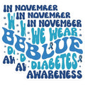(3 Pack) Diabetes Awareness Decals - November Awareness Decal - Blue Ribbon Decals - 3 Inches On Longest Side - Easy Peel & Apply - Made in USA - 3MCS2595