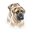 (2 Pack) Bullmastiff Dog Magnets - Pet Refrigerator Decor - Large Dog Breed Art - Dog Mom Dad Present - 5 Inches On Longest Side - Thick Durable Magnet - Made in USA - MAG38315