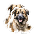 (2 Pack) Watercolor German Shepherd Magnets - Happy Dog Fridge Decor - Pet Lover Home Accent - 5 Inches On Longest Side - Thick Durable Magnet - Made in USA - MAG26420
