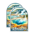 (2 Pack) Yellowstone National Park Bumper Magnet - US National Park - Choose from 63 Parks - 5" On Longest Side - Decal for Car Bumper, Laptop, Water Bottle, Wall, and Window - MAG1560