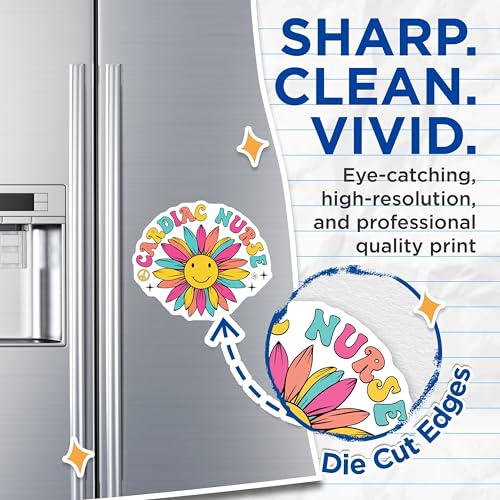 (2 Pack) Cardiac Nurse Magnets Magnets - Nurse Appreciation - 5" On Longest Side - Made in USA - Sticks to Refrigerators & Metal Surfaces - MAG9140