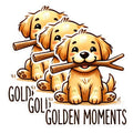 (3 Pack) Golden Retriever Decals - Cute Dog Stickers - Laptop Decal - 3 Inches On Longest Side - Easy Peel & Apply - Made in USA - 3MCS1206