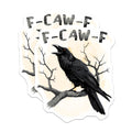 (2 Pack) Raven Magnets - Black Bird Illustration - F-CAW-F Magnet - 5" On Longest Side - Premium Magnet - for Cars, Refrigerators, Toolboxes, Lockers - Made in USA - MAG15025