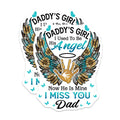 (2 Pack) Daddy's Girl I Used to Be His Angel Stickers - Now He is Mine - I Miss You Dad - 5" On Longest Side - Sticks to Smooth Flat Surfaces - Made in USA - BMCS6123