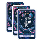(3 Pack) WiFi Seeker Decals - Laptop Decal - Skeleton Planets Decals - 3 Inches On Longest Side - Easy Peel & Apply - Made in USA - 3MCS8747