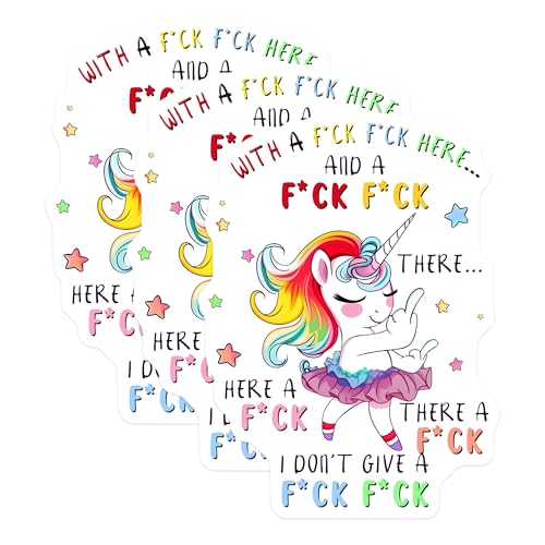 (3 Pack) Unicorn Decals - Funny Unicorn Stickers - Laptop Decals - 3 Inches On Longest Side - Easy Peel & Apply - Made in USA - 3MCS6563