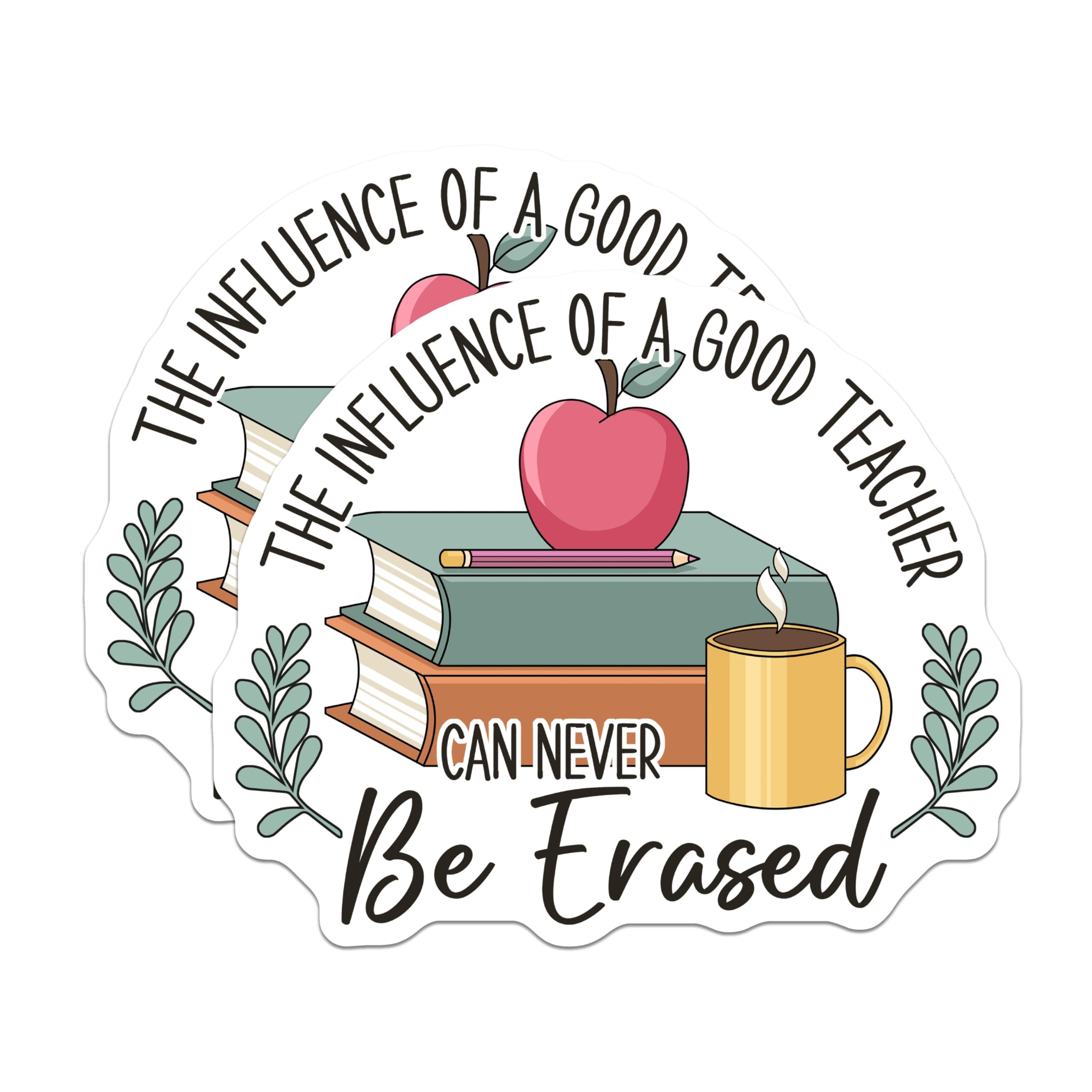 (2 Pack) Teacher Appreciation Magnets - Educator Thank You Decor - Inspirational Quote Magnet - Classroom Fridge Accessory - 5 Inches On Longest Side - Thick Durable Magnet - Made in USA - MAG19196