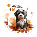 (2 Pack) Havanese Dog Magnets - Cute Fluffy Pet Art - Autumn Leaves Fridge Decor for Dog Lovers - 5 Inches On Longest Side - Thick Durable Magnet - Made in USA - MAG30873