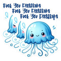 (3 Pack) Funny Jellyfish Decals - Offensive Humor - Laptop Decals - 3 Inches On Longest Side - Easy Peel & Apply - Made in USA - 3MCS8435