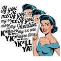 (3 Pack) Funny Ex Revenge Decals - Retro Pop Art - Sarcastic Saying Decals - 3 Inches On Longest Side - Easy Peel & Apply - Made in USA - 3MCS1444