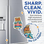 (2 Pack) Let's Stay Weird Together Magnets - Flamingos Magnets - Fun Beach Magnets - Tropical Magnets - 5" On Longest Side - for Cars, Fridges, Toolboxes - Made in USA - MAG4615