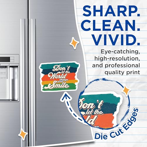 (2 Pack) Inspirational Quote Magnets - Motivational Message Magnets - Uplifting Decor Magnets for Home - 5" On Longest Side - for Cars, Refrigerators, Toolboxes, Lockers - Made in USA BMCS3217