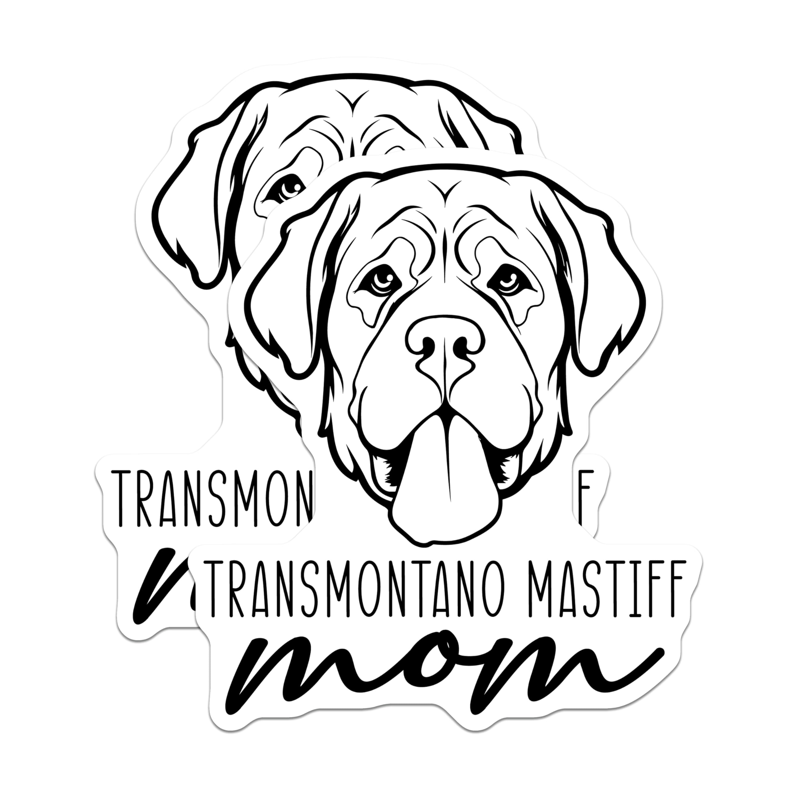 (2 Pack) Transmontano Mastiff Mom Magnets - Dog Mom Accessory - Breed Specific Pet Decor - 5 Inches On Longest Side - Thick Durable Magnet - Made in USA - MAG27049