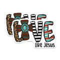 (2 Pack) Western Faith Magnets - Love Like Jesus Decor - Boho Christian Cowgirl Accessory - 5 Inches On Longest Side - Thick Durable Magnet - Made in USA - MAG30020