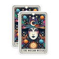 (2 Pack) The Wiccan Witch Stickers - Mystic Art Stickers - Celestial Witch Stickers - 5" On Longest Side - Sticks to Smooth Flat Surfaces - Made in USA - BMCS5516