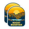 (2 Pack) Rocky Mountain Magnets - Nature Scene Magnets - Landscape Refrigerator Decor - 5" On Longest Side - Premium Magnet - for Cars, Refrigerators, Toolboxes, Lockers - Made in USA - MAG18978