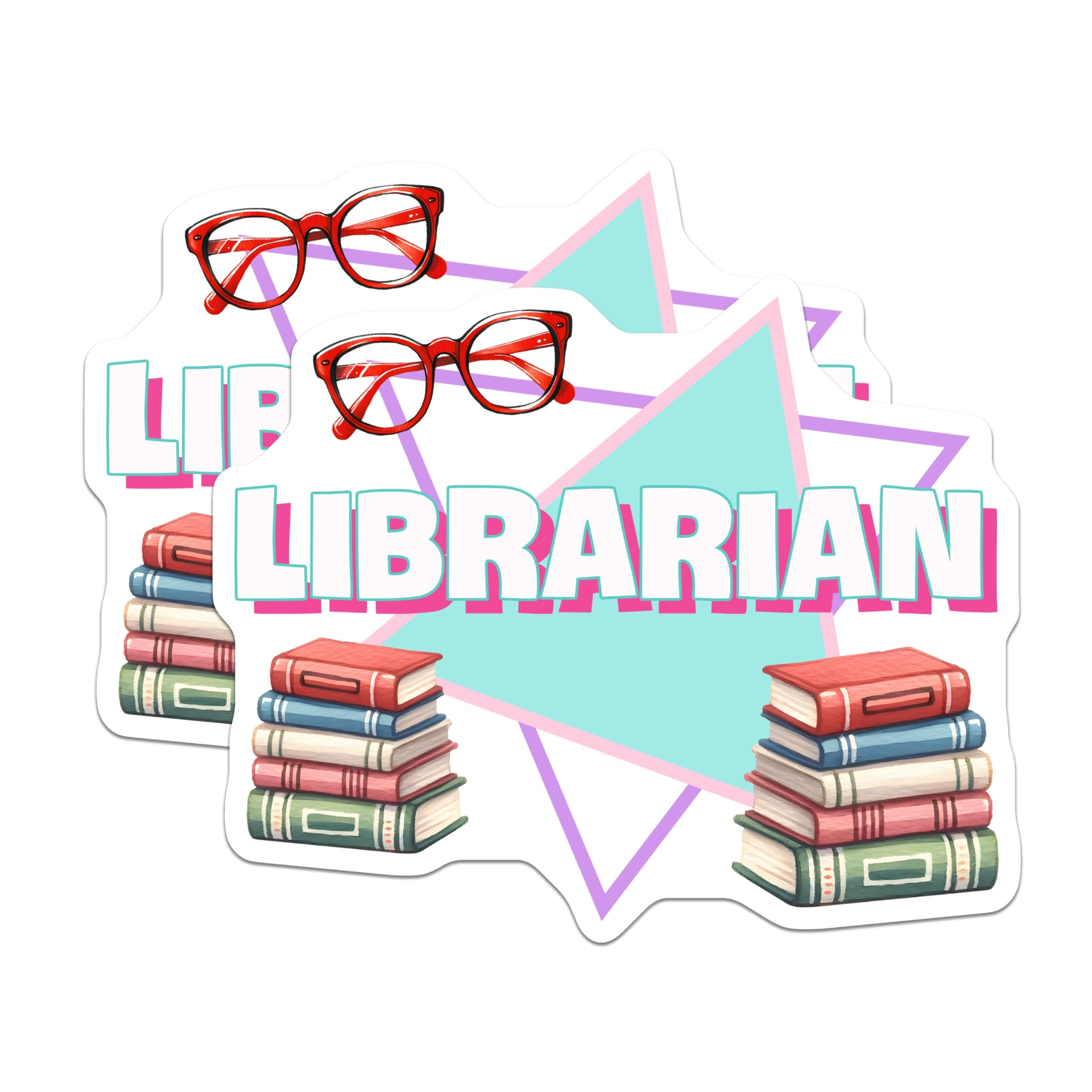 (2 Pack) Librarian Magnets - Book Lover Magnets - Retro Librarian Decor - 5" On Longest Side - Premium Magnet - for Cars, Refrigerators, Toolboxes, Lockers - Made in USA - MAG16232