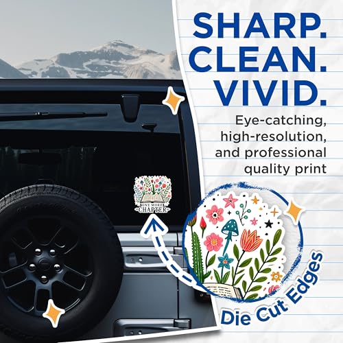 (2 Pack) One More Chapter Stickers - Book Lover Stickers - Reading Enthusiast Stickers - 5" On Longest Side - Sticks to Any Smooth Flat Surface - Made in USA - BMCS2745