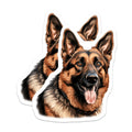 (2 Pack) German Shepherd Magnets - Dog Owner Refrigerator Decor - Pet Lover Canine Art - 5 Inches On Longest Side - Thick Durable Magnet - Made in USA - MAG29792